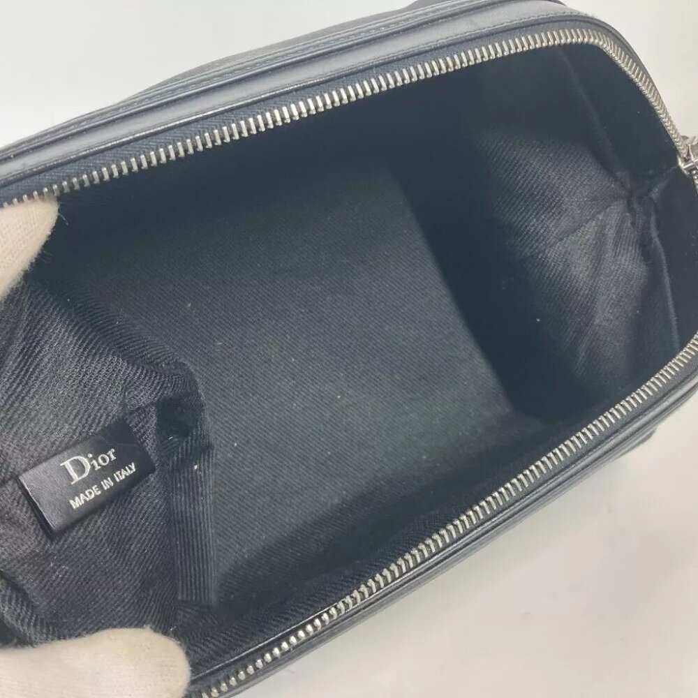 Dior logo Cluch Bag bag Pouch Canvas/Leather Black - Picture 11 of 11